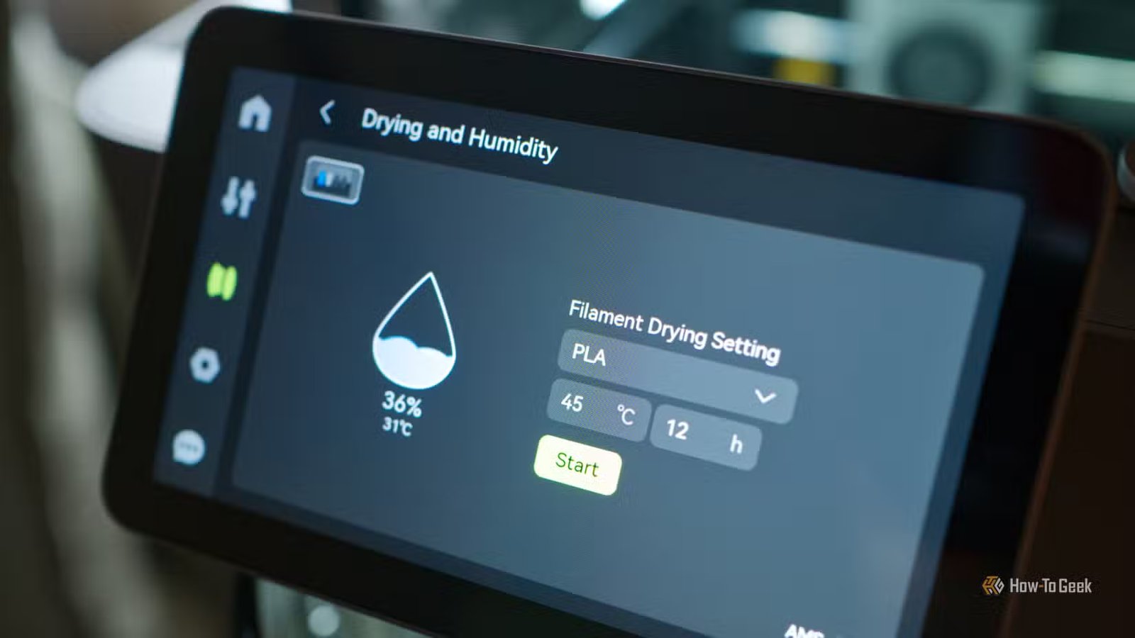 Réglage du séchoir à filament pour imprimante 3D Bambu Labs P2S.