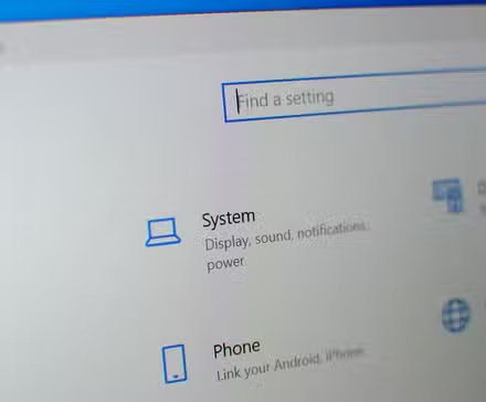 Application Paramètres de Windows 10.