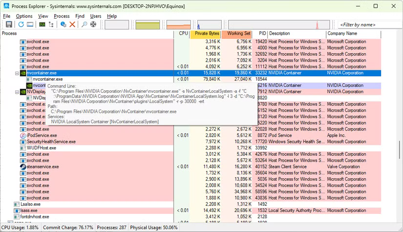 Survoler une application pour voir quels arguments ont été transmis lors de son lancement.