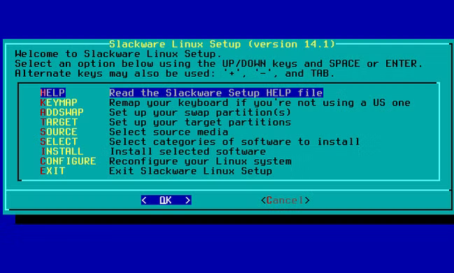 configuration de la slackware