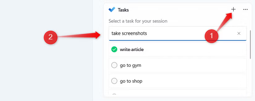 Ajout d'une nouvelle tâche dans la liste des tâches directement depuis l'application Clock.