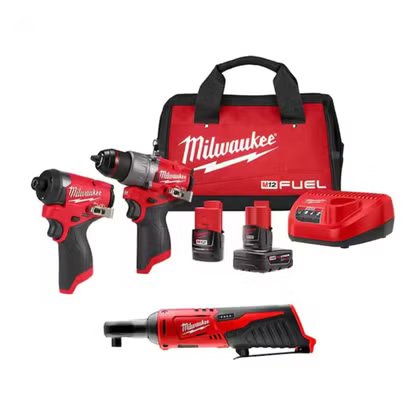 Kit d'outils Milwaukee M12 FUEL 3 pièces.