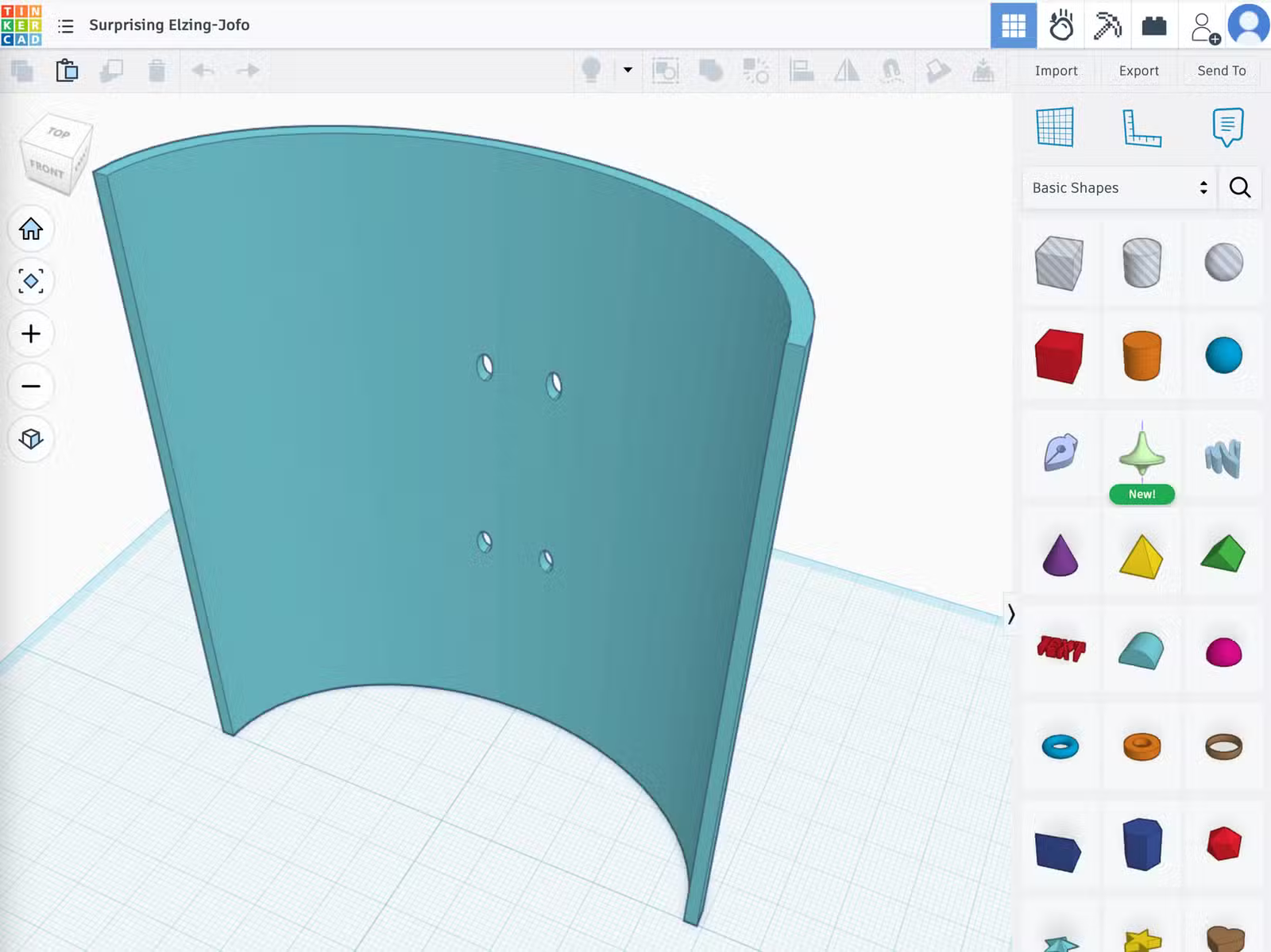 Concevoir un élément dans TinkerCAD.