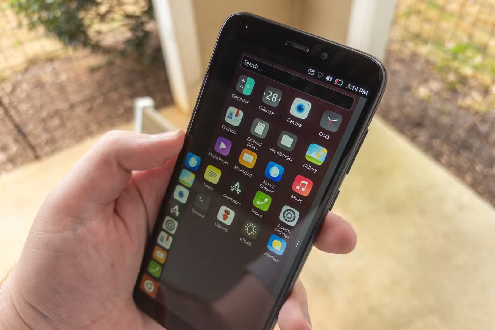 Ubuntu Touch fonctionnant sur un PinePhone