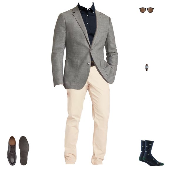 1ITEM4O 4726 Chinos Chukkas Polo et Sportcoat
