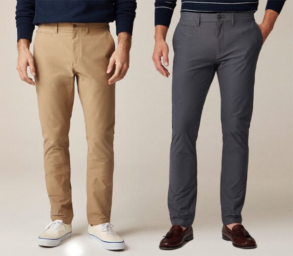 Pantalon technique en coupe slim, droite ou athlétique