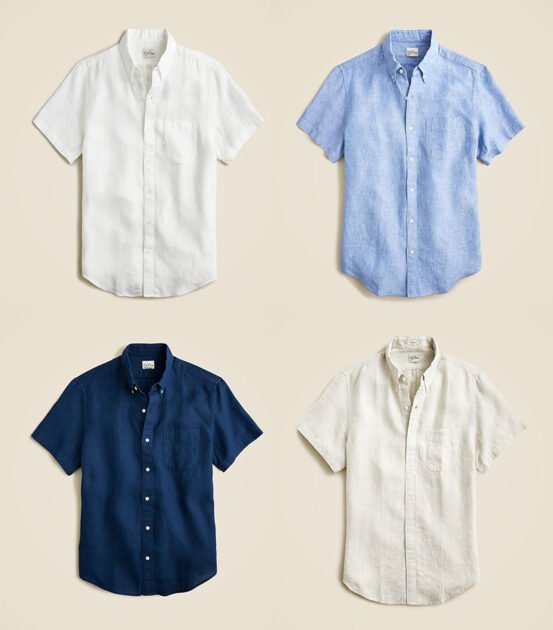 Baird McNutt Chemises en lin irlandais à manches courtes