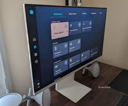 SmartThings sur un moniteur intelligent Samsung M8.