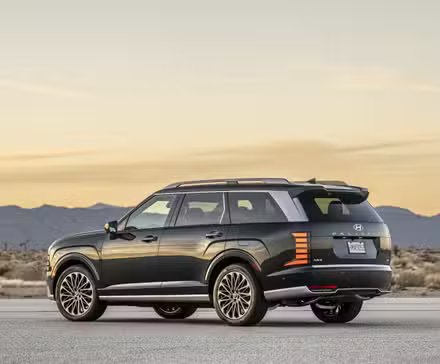 Plan 3/4 arrière d'une Hyundai Palisade 2026