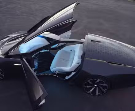 Vue de haut en bas du Cadillac InnerSpace 2022