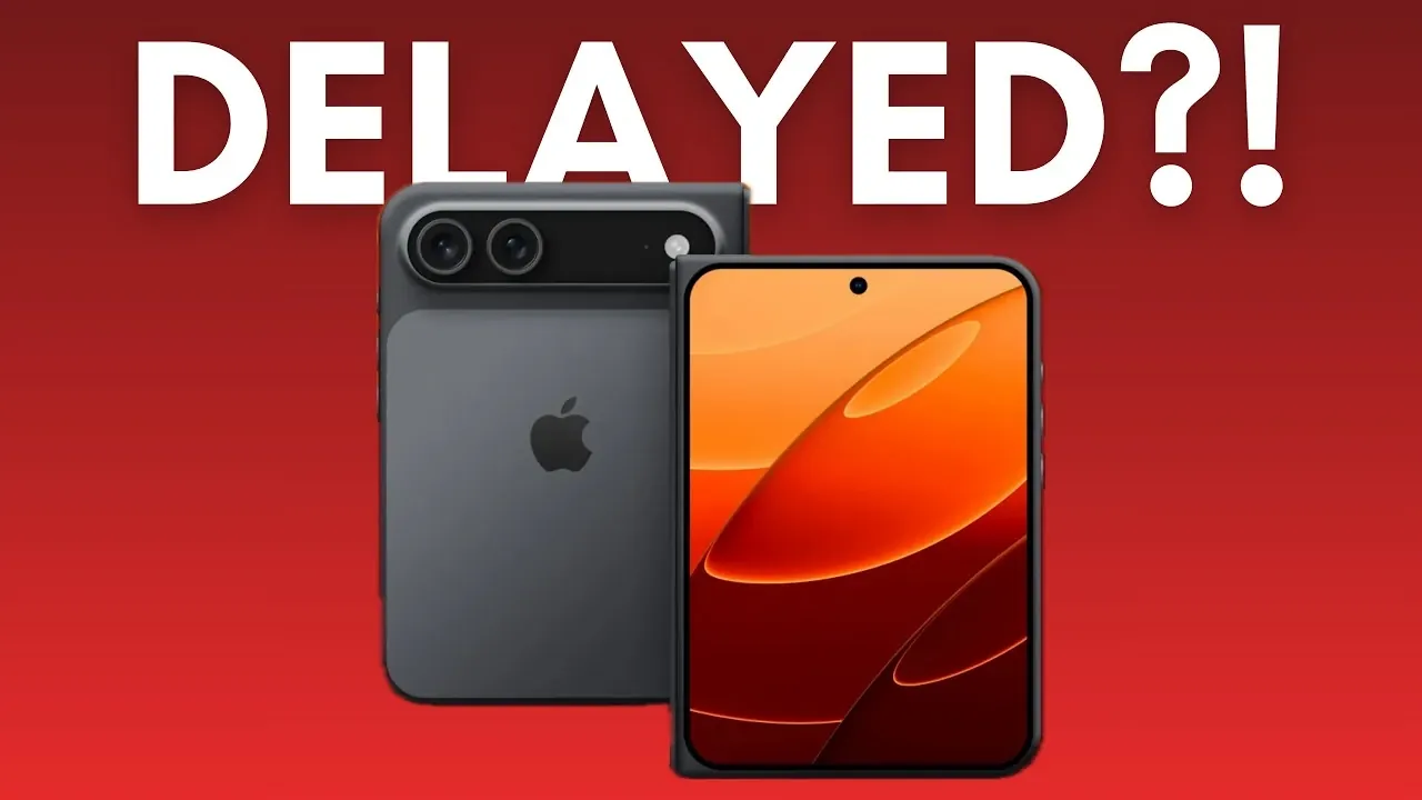 Image conceptuelle de l'iPhone pliable d'Apple avec un écran intérieur plus grand, partiellement ouvert sur un bureau.