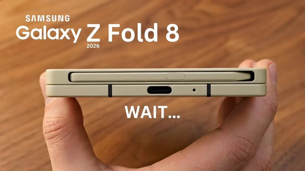 Un stylet posé près d’un écran pliable, illustrant le retour supposé du S Pen sur le Galaxy Z Fold 8.