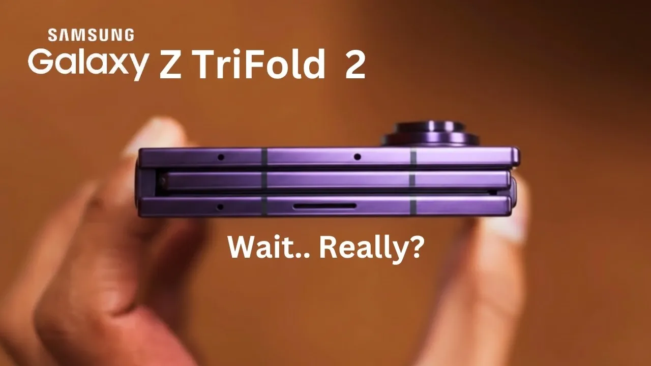 Gros plan d'un concept de charnière à trois volets montrant où Samsung peut réduire l'épaisseur et améliorer la stabilité du pliage.