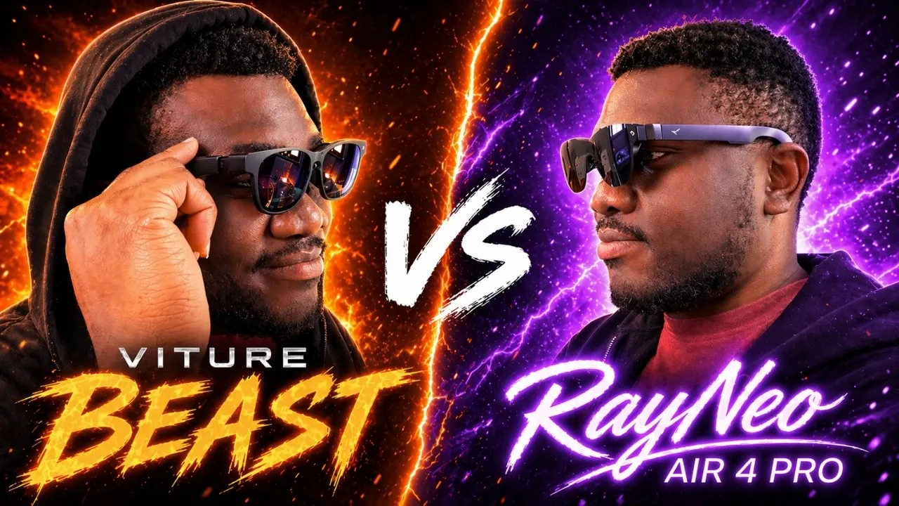 Utilisateur portant des lunettes légères RayNeo Air 4 Pro pour une consommation multimédia occasionnelle.