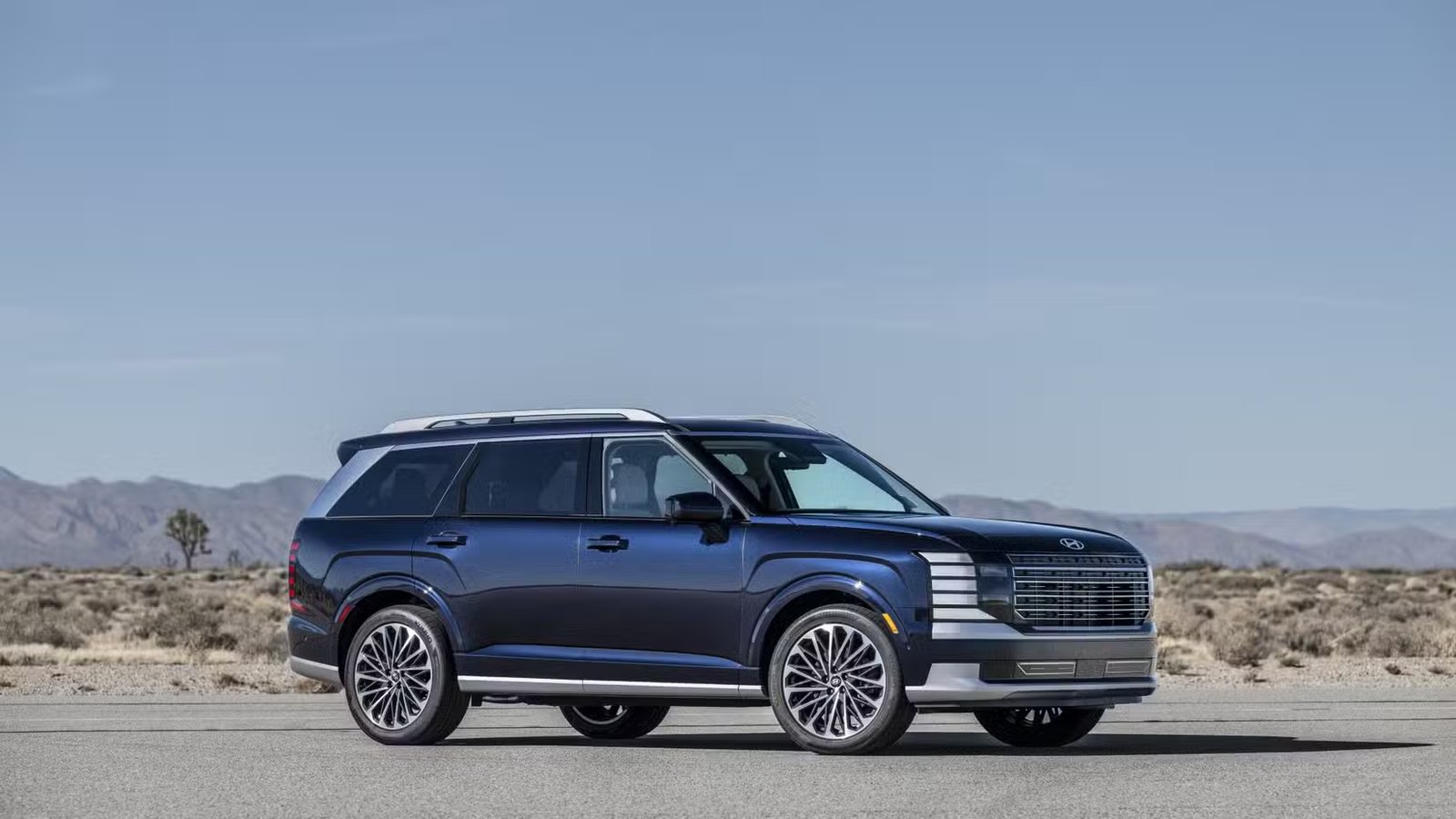 Plan 3/4 avant d'une Hyundai Palisade 2026