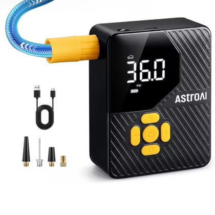 Gonfleur de pneus alimenté par batterie AstroAI.