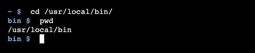 La commande Linux cd modifie le répertoire de travail actuel, confirmé par pwd.
