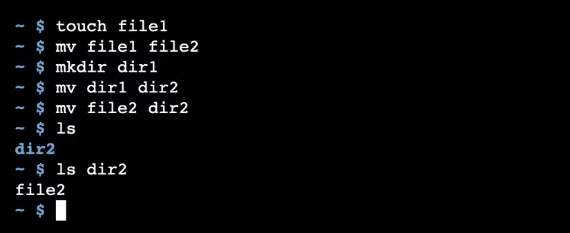 La commande Linux mv renomme un fichier et un répertoire et déplace un fichier dans un répertoire.