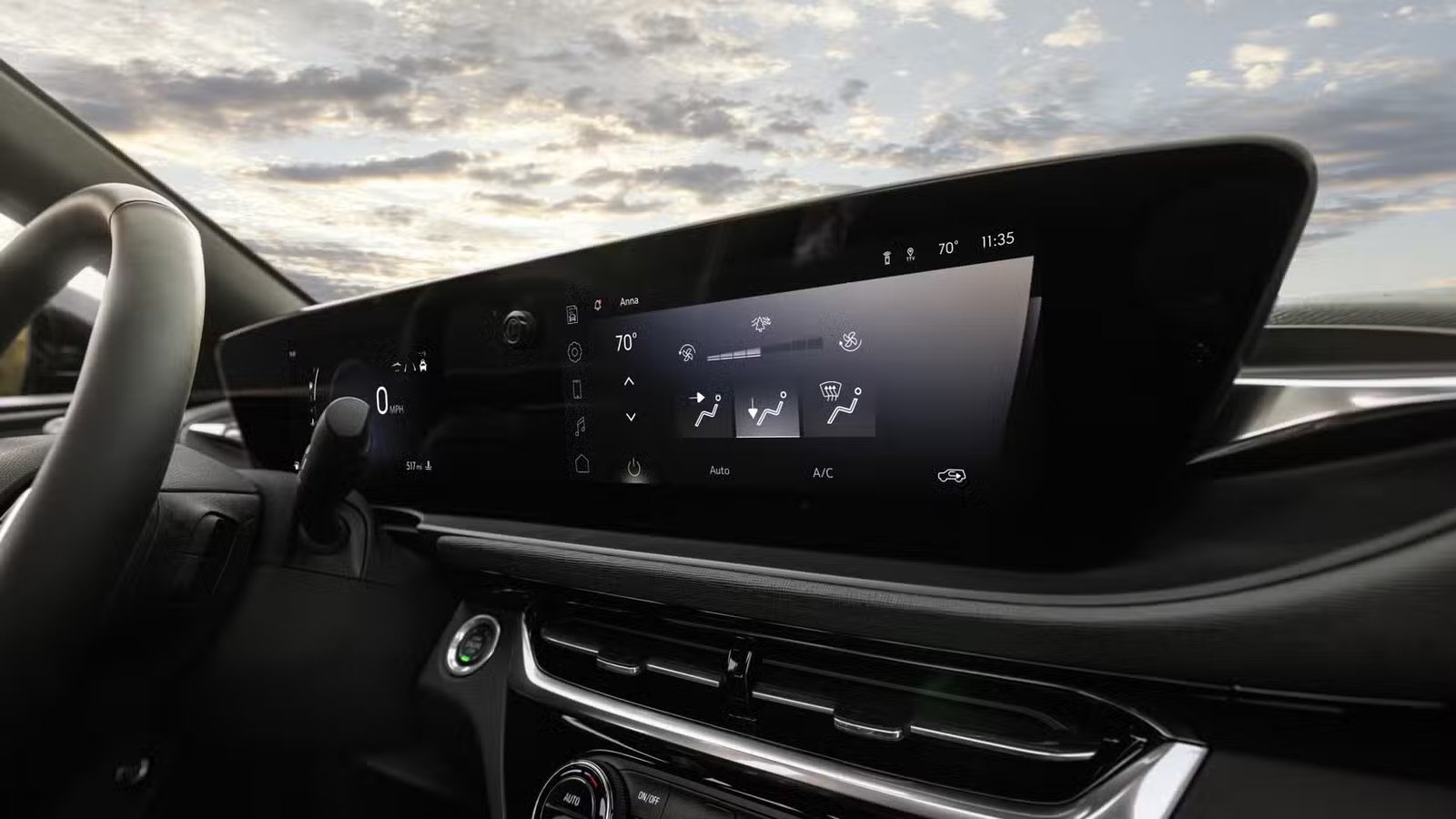 Écran d'infodivertissement dans une Buick Envista 2024