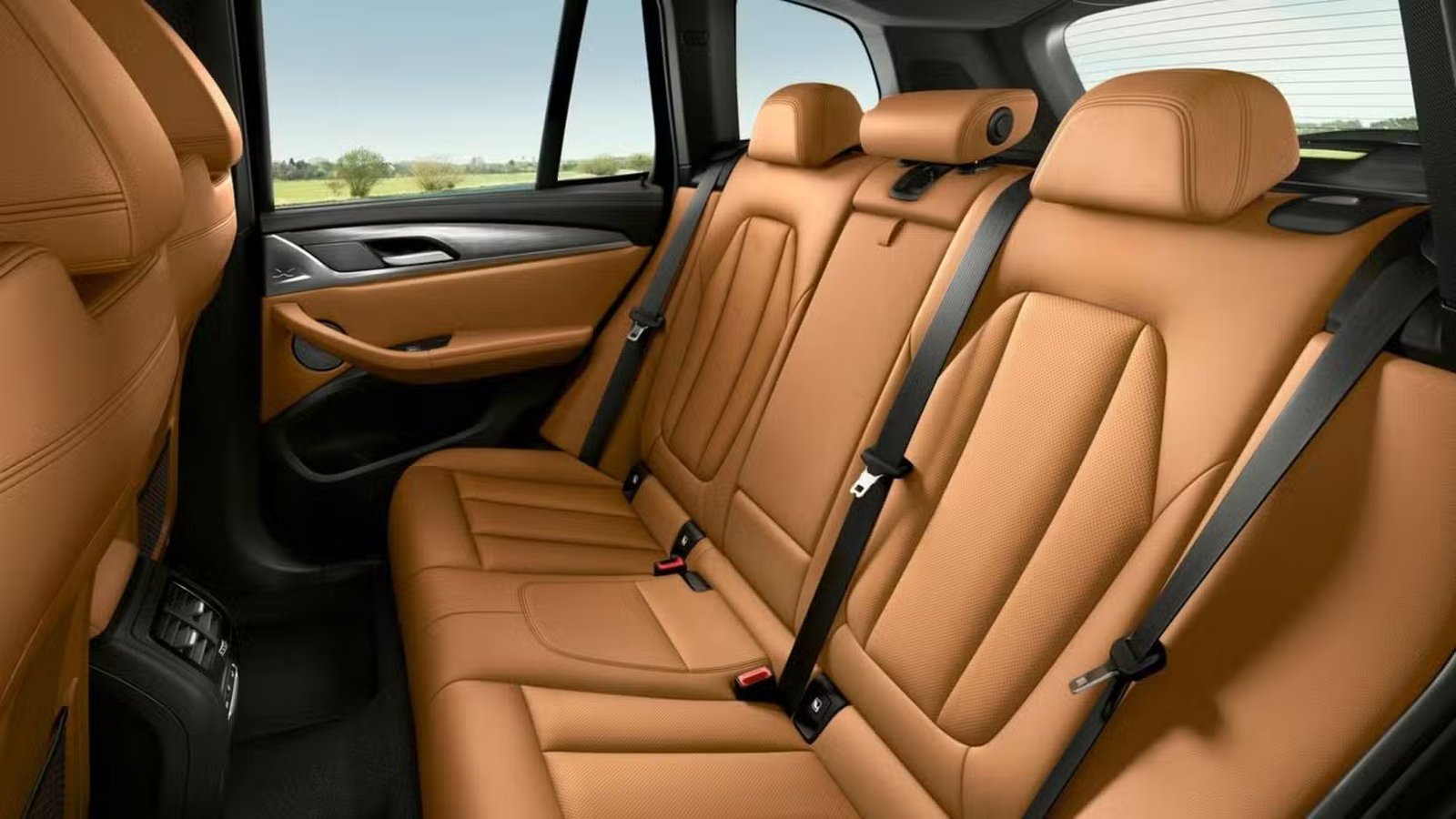 Plan des sièges arrière à l'intérieur de l'habitacle d'un BMW X3 2022.