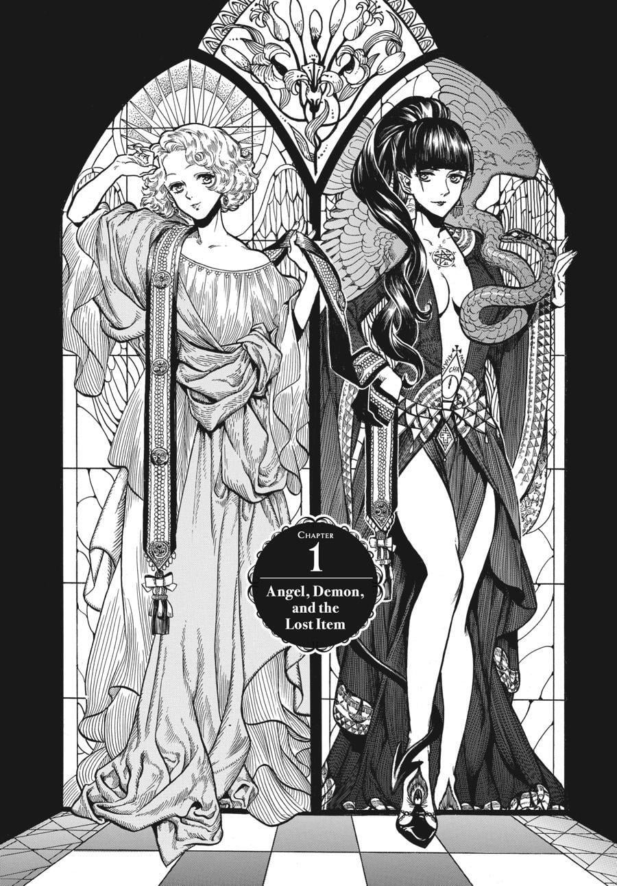 Page de couverture d'Eniale & Dewiela représentant un ange et une dame démon.