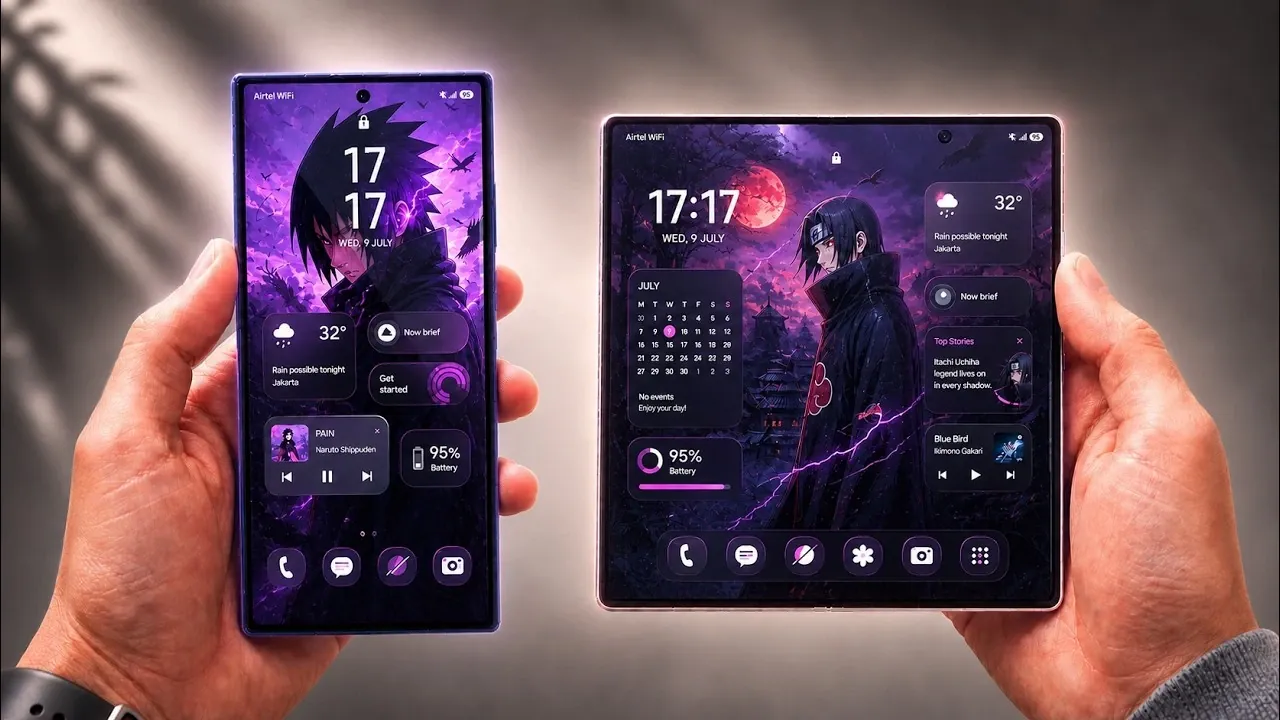 Galaxy Z Fold 8 Wide affichant le nouvel écran intérieur de style tablette 4:3