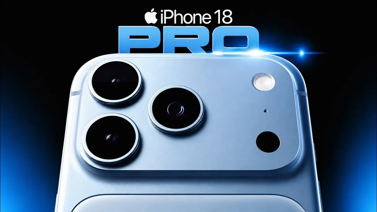 Vue de face de l'iPhone 18 Pro Max montrant la plus petite Dynamic Island.