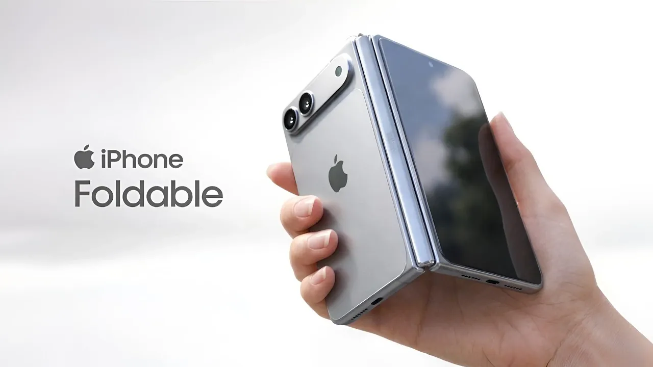 Cadre en titane et écran intérieur sans plis de l'iPhone pliable.