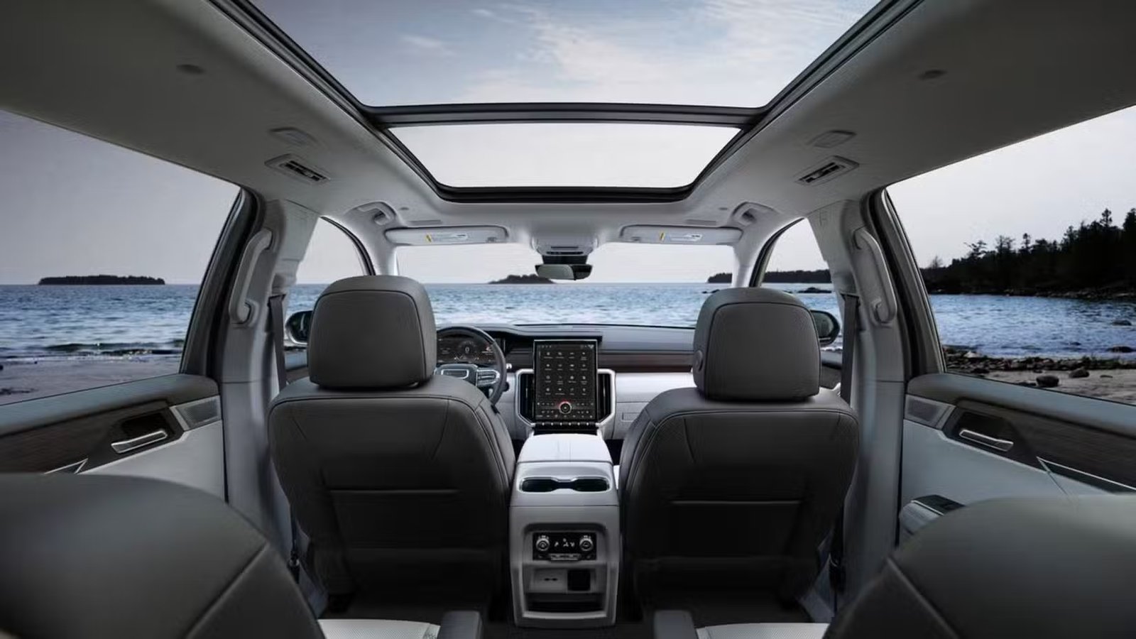 Tourné à l’intérieur de l’habitacle d’un GMC Acadia 2024.