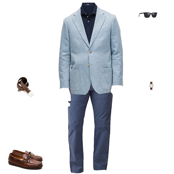 1S4O J Crew 61326 Bleus d'été