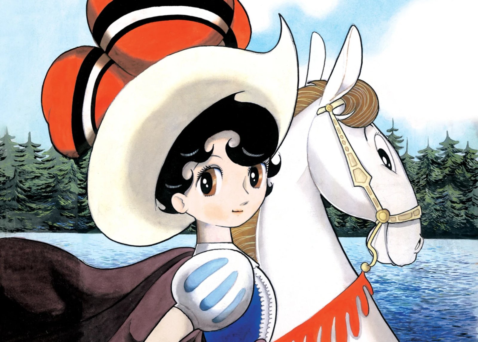 Art de la princesse chevalier de Sapphire et de son cheval. 