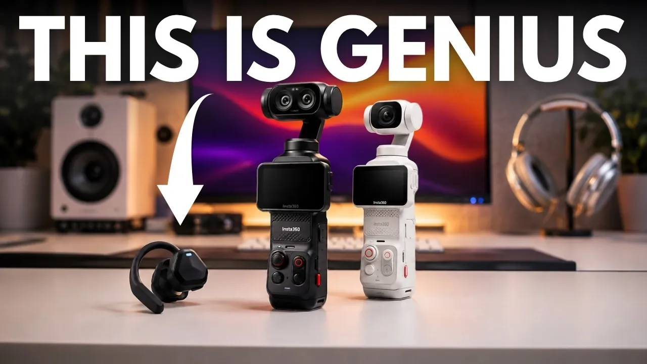 Comparaison des caméras des séries Insta360 Luna Ultra et DJI Pocket.
