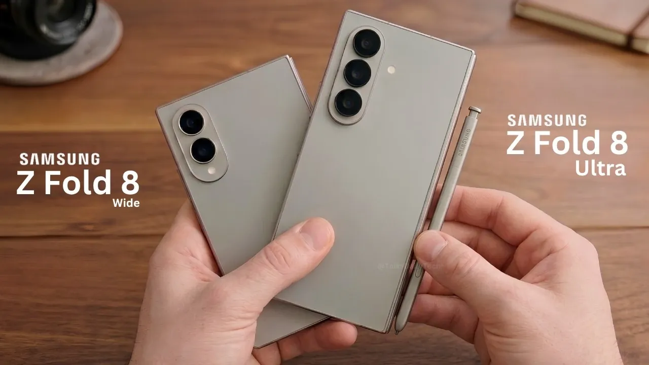 Écran avant du modèle Samsung Galaxy Z Fold 8 Wide