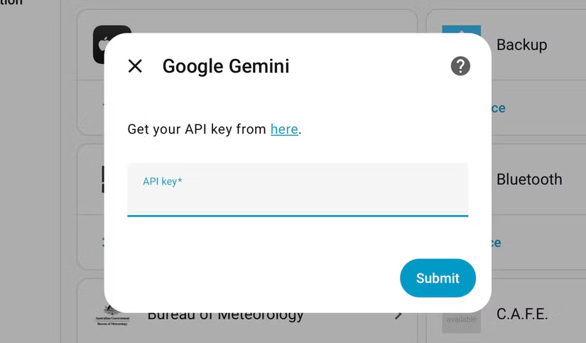 Configurez Google Gemini dans Home Assistant avec une clé API.