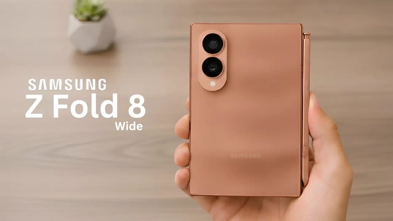 Vue de face de l'écran large du Samsung Galaxy Z Fold 8