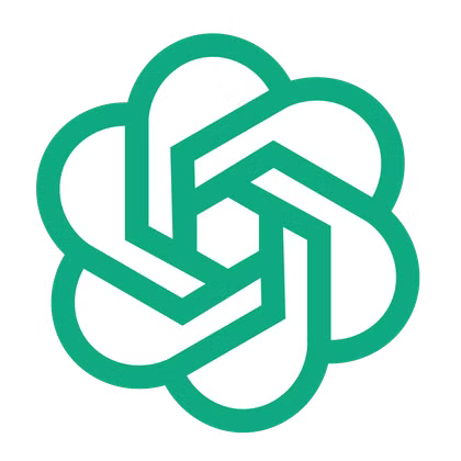 Logo ChatGPT sur fond transparent