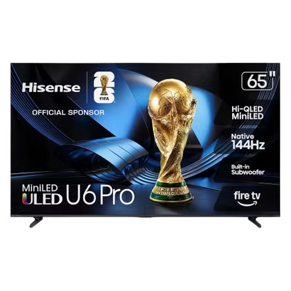 Hisense U6SF Pro sur fond transparent