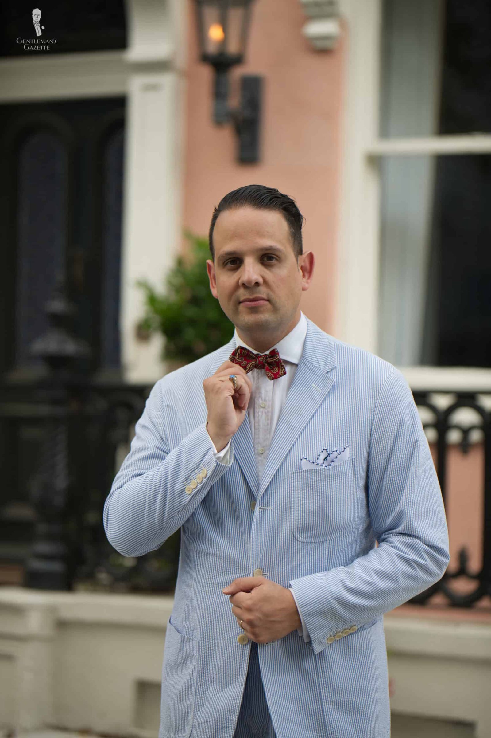 Raphaël à Charleston en seersucker