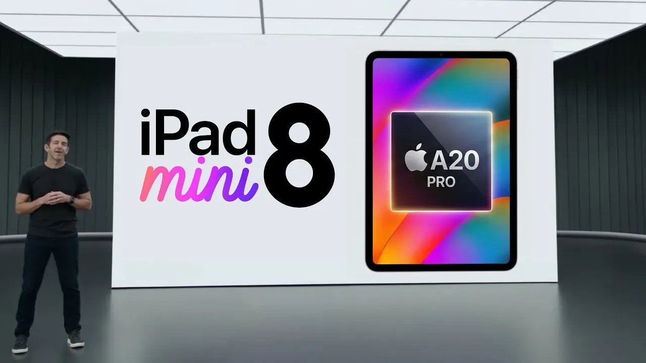 Vues avant et arrière du design supposé de l'iPad mini 8.
