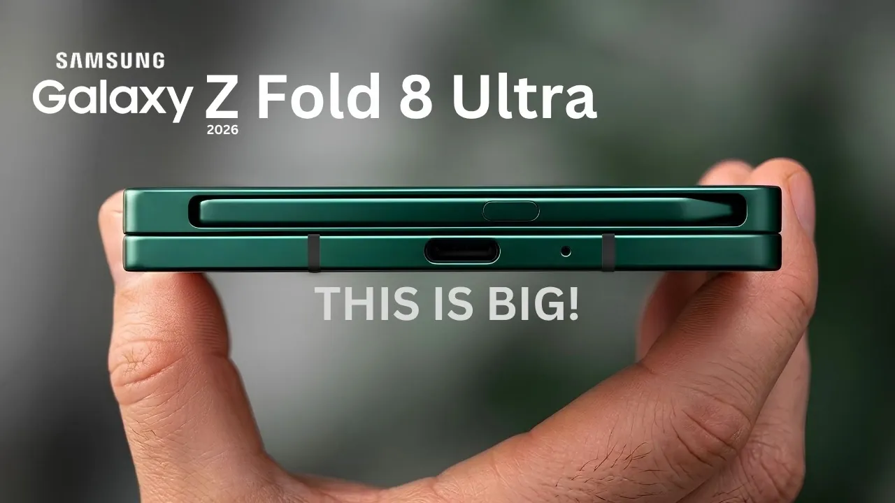 Le profil déplié mince de 4,1 mm du Galaxy Z Fold 8 Ultra.