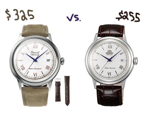 Orient Bambino 75 contre OG V2