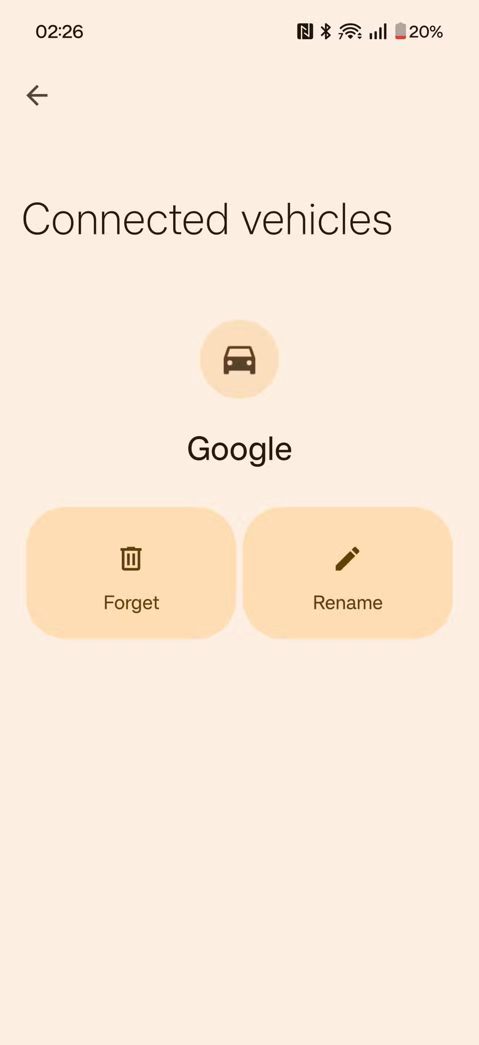 Paramètres Android Auto sur un téléphone Android avec une voiture connectée.