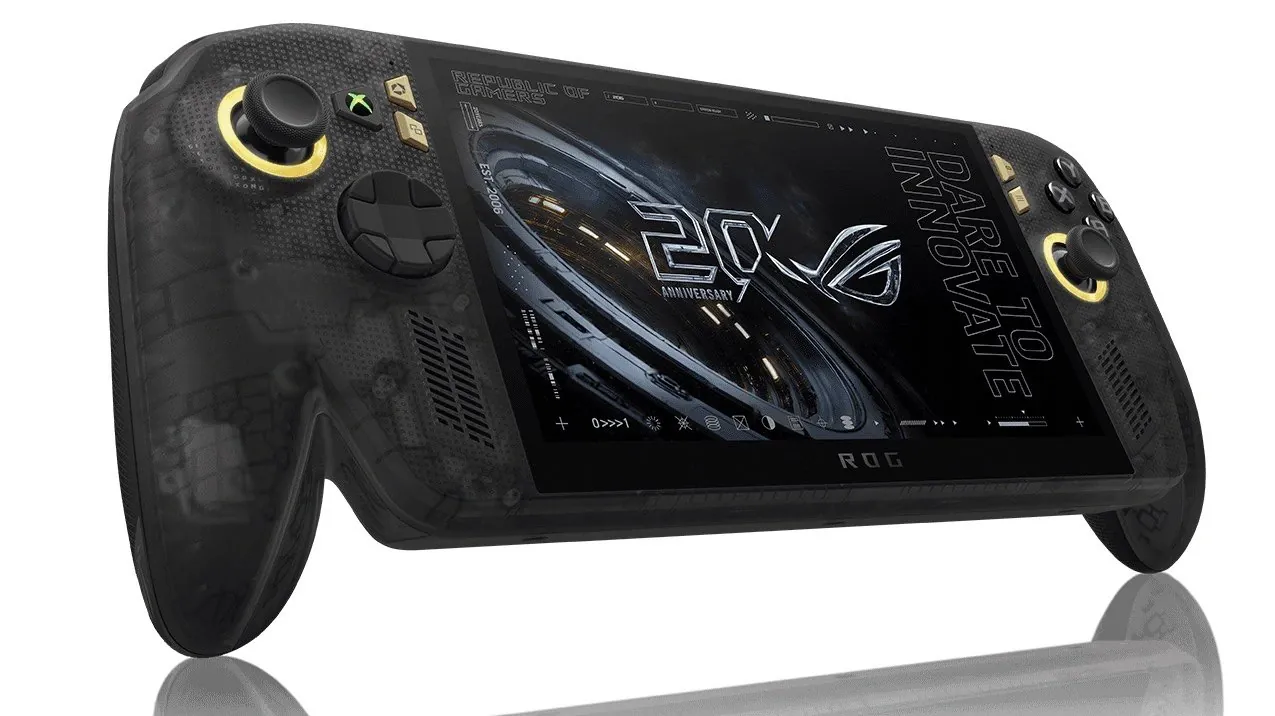 Gros plan sur le plus grand écran OLED de 7,4 pouces du nouveau modèle Ally X20.