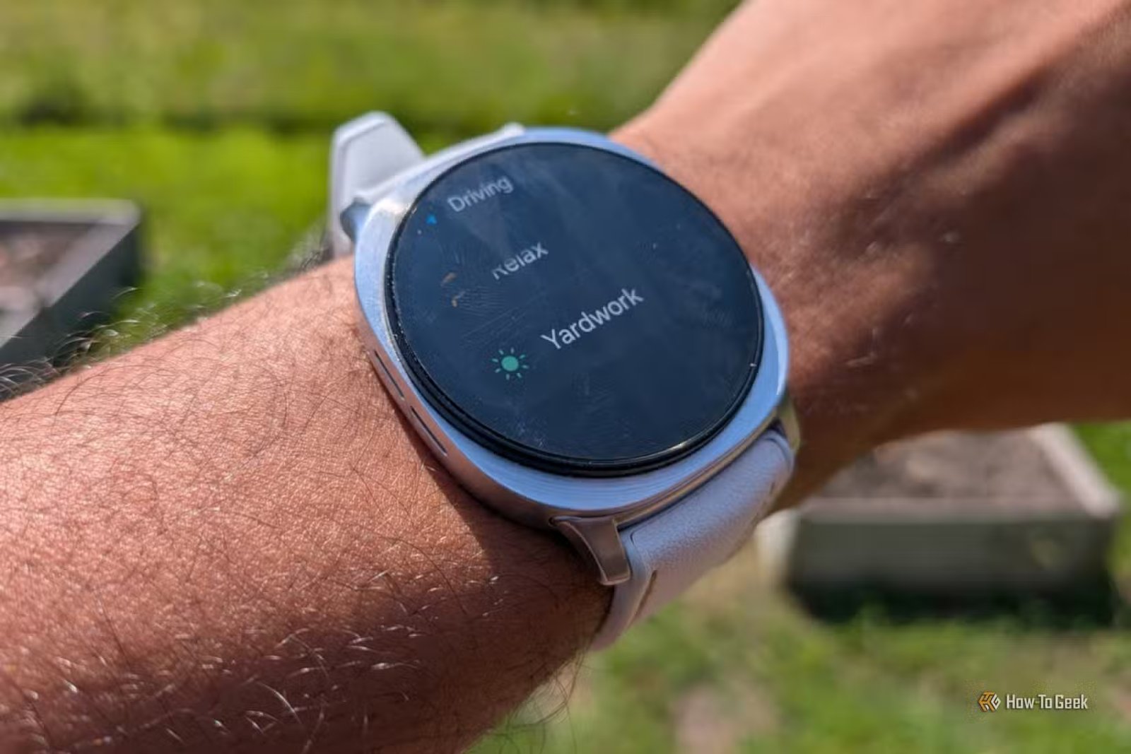 Mode Yardwork personnalisé sur une Samsung Galaxy Watch 8.