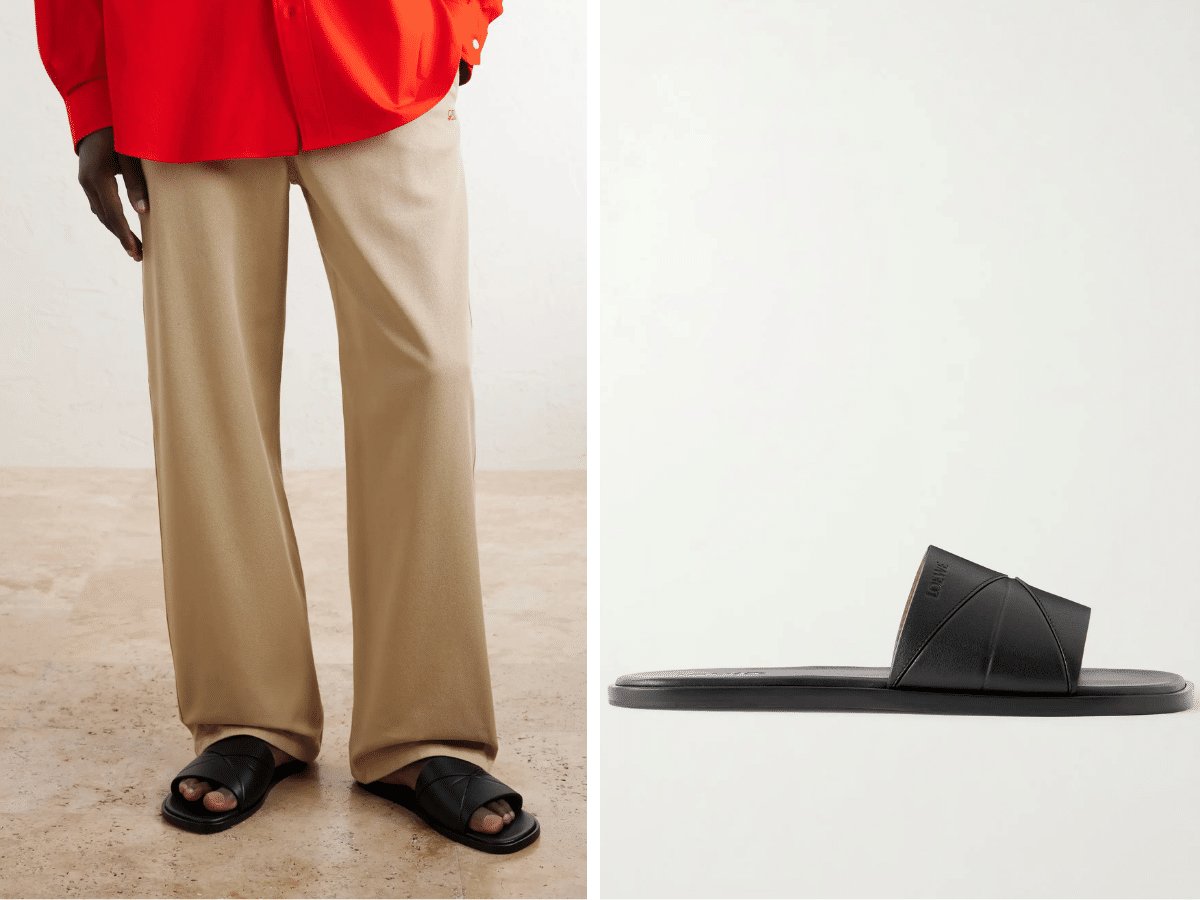 Loewe sandales à enfiler origami