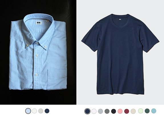 Trépied UNIQLO OCBD et Tees 6126