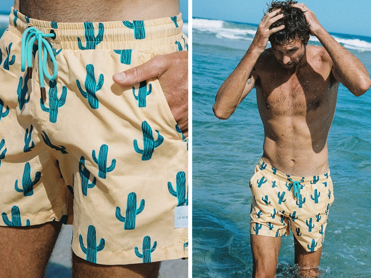 Short de bain Skwosh cactus