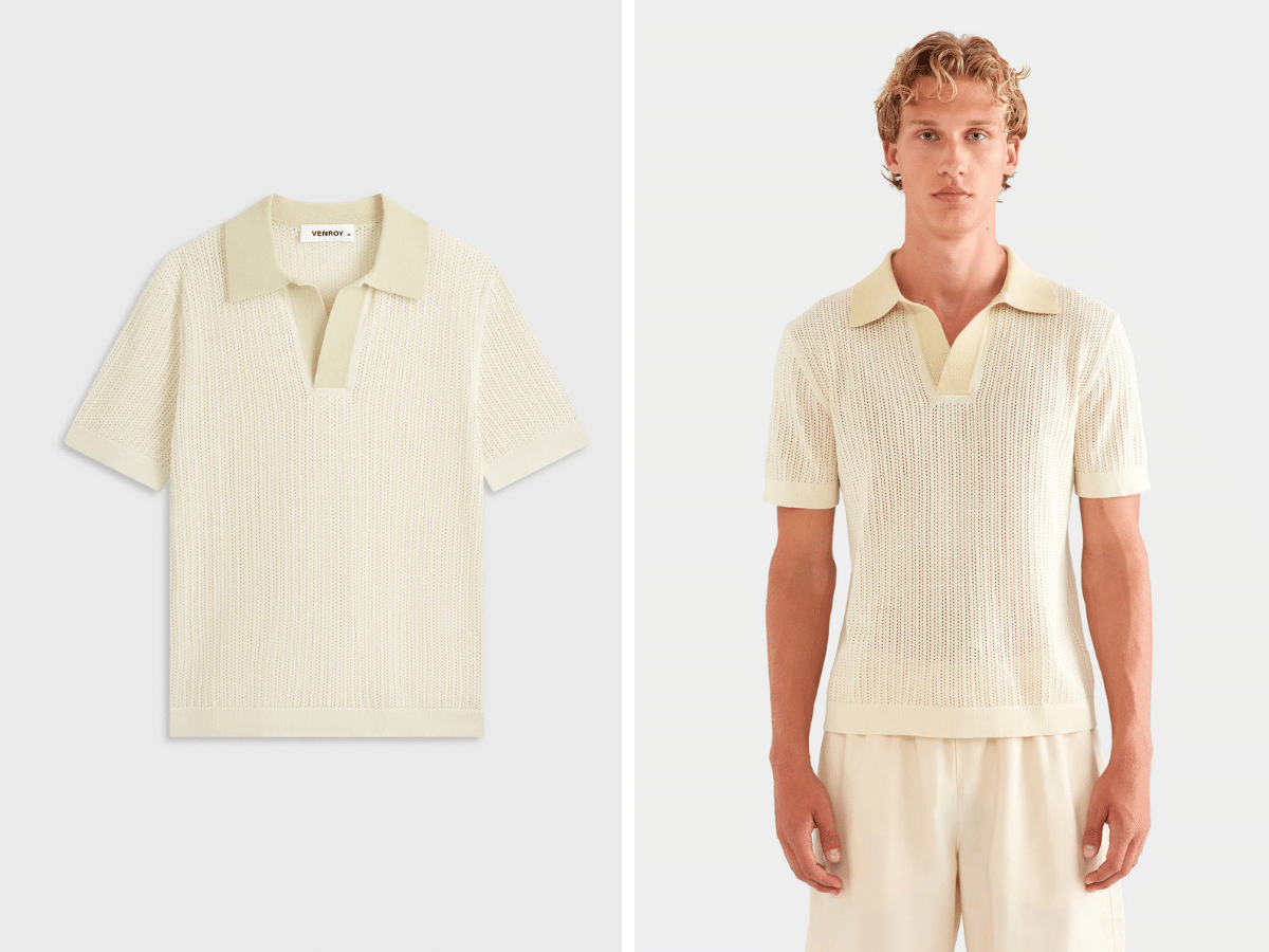 Polo maille Venroy jaune