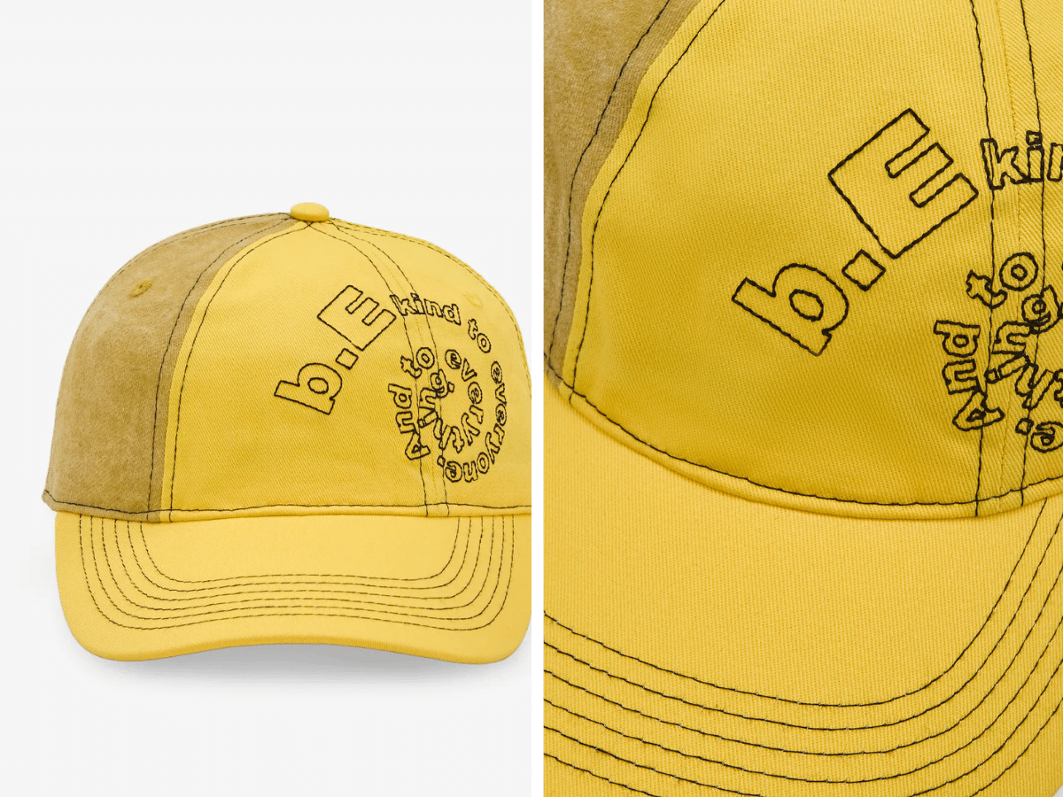 Beau chapeau jaune à profil bas