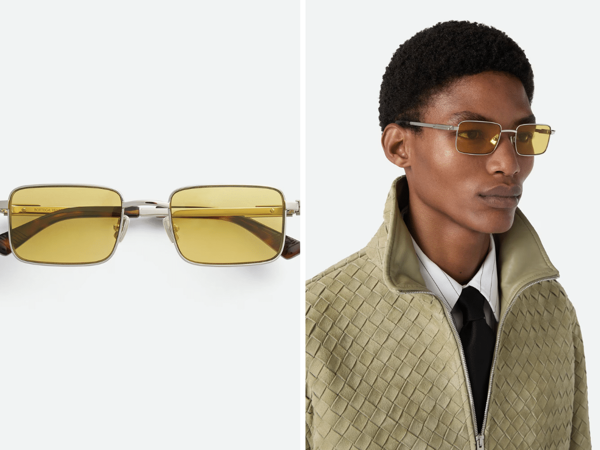 Lunettes de soleil rectangulaires classiques Bottega Veneta